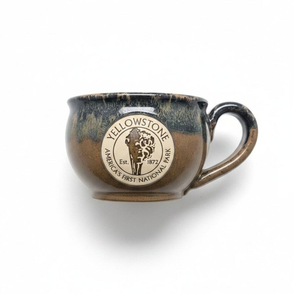 Yellowstone National Park Sunset Hill Stoneware Handmade Pottery Mug Coffee